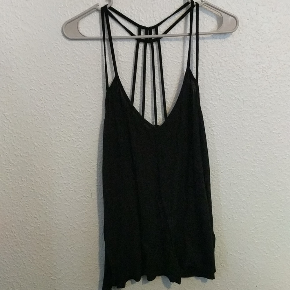 Black strapy tank